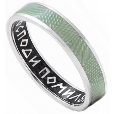 Православное кольцо с эмалью 10126