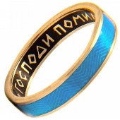 Православное кольцо с эмалью 10128