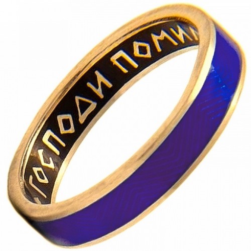 Православное кольцо с эмалью 10129