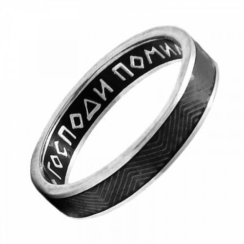 Православное кольцо с эмалью 10148