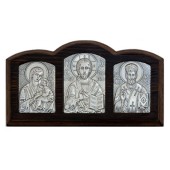 Автомобильная икона в машину триптих Одигитрия Вседержитель Николай, арт. 15965