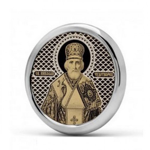 Дорожная икона Николай Чудотворец серебро 15967