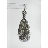 Серебряная ладанка с иконой Матроны серебро 925 покрытие родий, арт. 16243