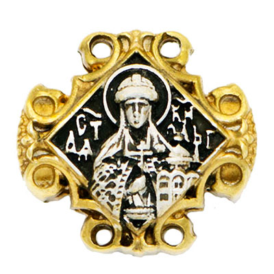 Шарм на браслет серебряный святая Ольга 16367
