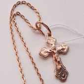 Серебряная цепочка с крестиком для детей