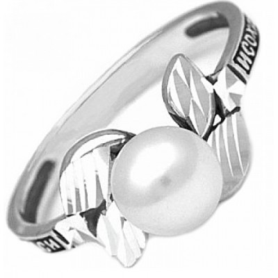 Серебряное кольцо с жемчугом 16647