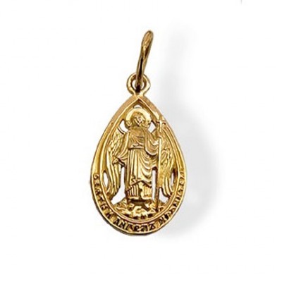 Золотая иконка нательная Ангел Хранитель 17659