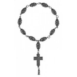 Четки серебряные православные мужские почерненые 18516