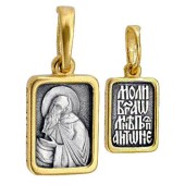 Мужская подвеска из серебра святой Антоний Антон