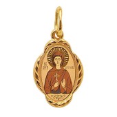 Золотая подвеска икона святая Антонина, арт. 32540