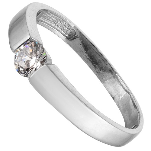 Женское серебряное кольцо с фианитом 39186