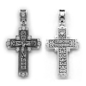 Серебряный крестик с фианитами арт. 52522