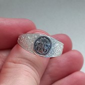 Серебряное кольцо "Процветший крест" (размеры от 17 до 23,5) православное с крестиком, арт. 28280