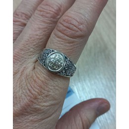 Серебряное кольцо Процветший крест 28280