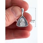 Серебряная подвеска с иконой Казанская Божия Матерь (размер 27х17 мм), арт. 346291