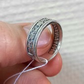 Кольцо "Виноградная лоза" (ширина 6 мм) православное Спаси и сохрани, арт. 43694