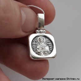 Нательная икона на шею Пантелеймон Целитель 44218