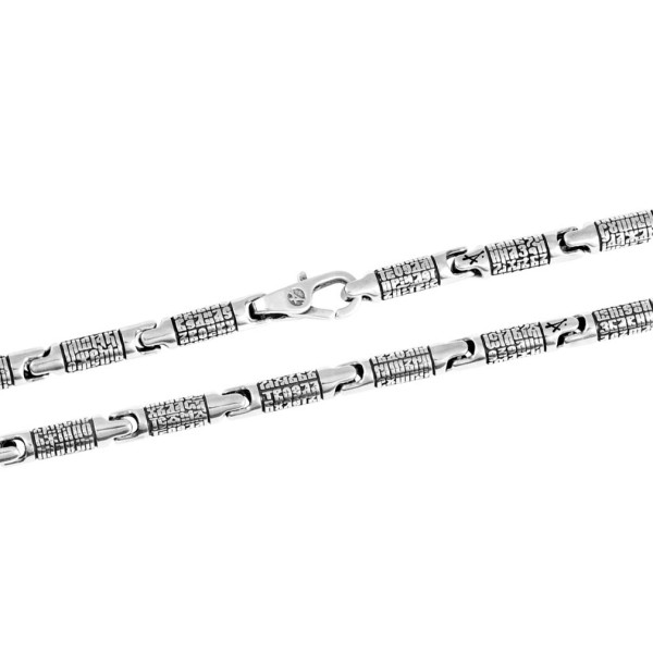 Цепь круглая с молитвой «Отче наш» (ширина 4 мм) серебряная, арт. 45110