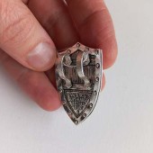 Серебряная подвеска Георгий Победоносец мужская, арт. 295743