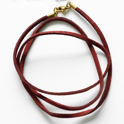 Шнурок на шею гайтан для крестика замшевый коричневый 18698