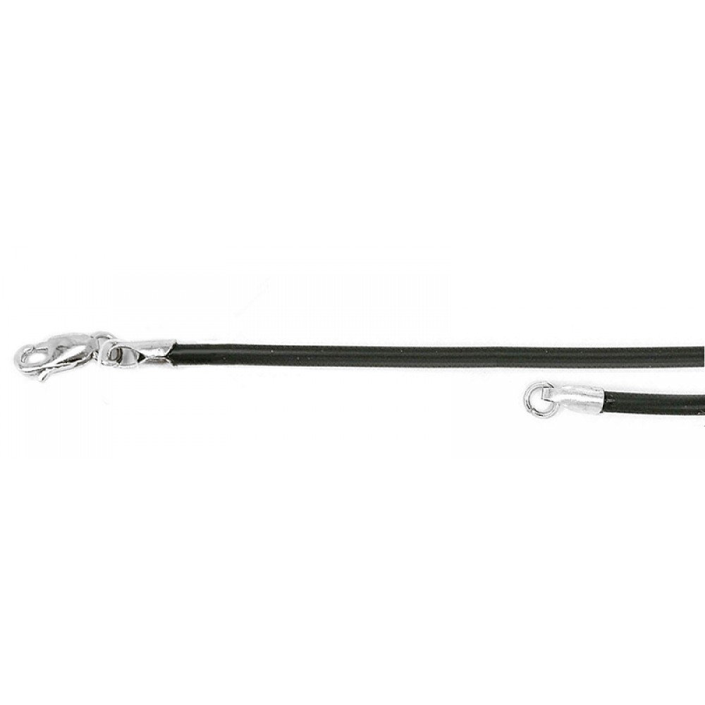 Каучуковый шнурок на шею: серебро 925 пробы — купить в интернет-магазинеDIVINEX в Москве, фото, артикул 42739