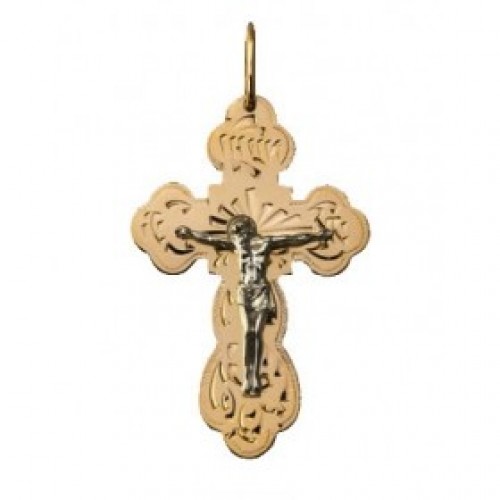 Крест нательный золотой, арт 16753