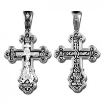 Крест нательный серебряный православный 16758