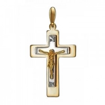 Крестик нательный из золота мужской 16812