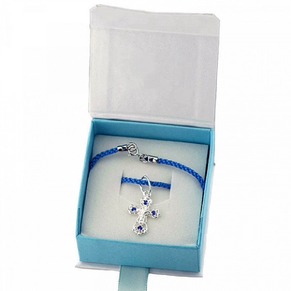 Детский крестик на шнурке набор в коробочке 18819