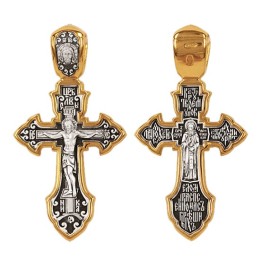 Серебряный крест с позолотой Сергий Радонежский 294825