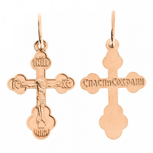 Серебряный крест с позолотой 294883