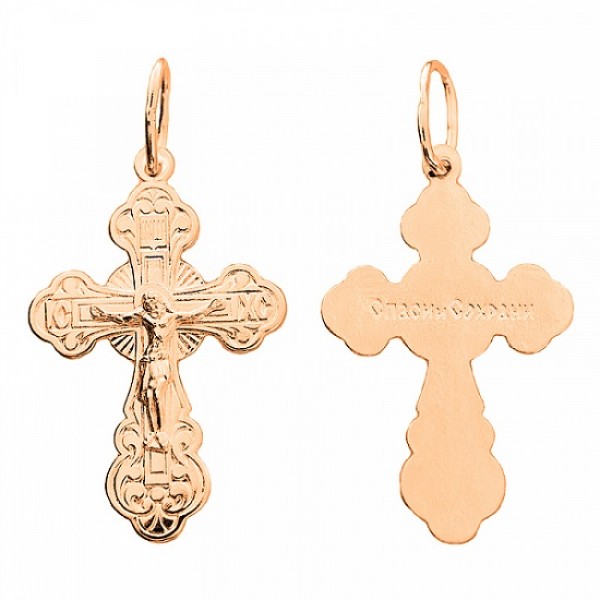 Серебряный крест с позолотой 294896