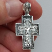 еребряный крестик мужской Оранта Божия Матерь арт. 344234