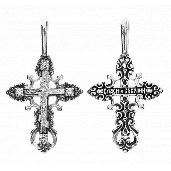 Серебряный крестик 345565