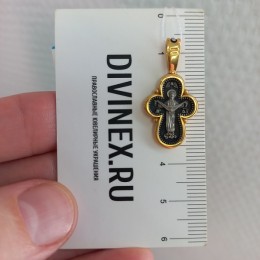 Подвеска крестик Покров Пресвятой Богородицы детский на крестины 38118