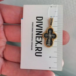 Подвеска крестик Покров Пресвятой Богородицы детский на крестины 38118