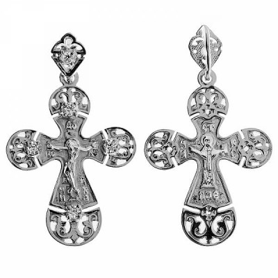 Православные кресты нательные крестик с фианитами 45057
