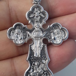 Крест серебряный Георгий Михаил Гавриил Покров 45941