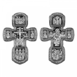 Крест серебряный Три святителя, святая Троица 47364