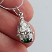 Ладанка серебряная на шею Казанская Божья Матерь