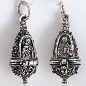Серебряная ладанка Владимирская Вседержитель