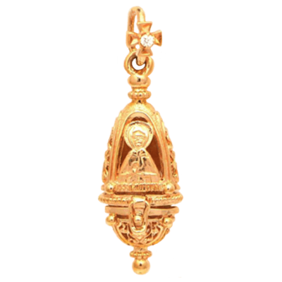 Ладанка из золота с иконой Святой Матроны ладанка на шею 41147