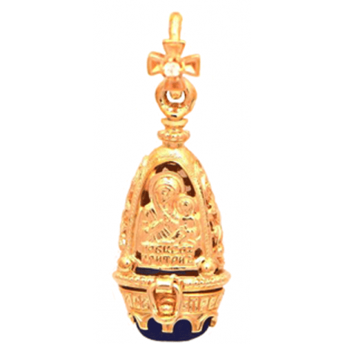 Ладанка золотая Одигитрия Божия Матерь Смоленская 27343