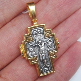 Крест мощевик нательный серебряный 25615