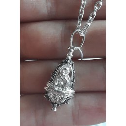 Ладанка серебряная на шею церковная без камней 36670