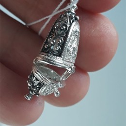 Ладанка серебряная на шею церковная без камней 36670