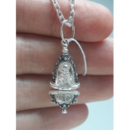 Ладанка серебряная на шею церковная без камней 36670