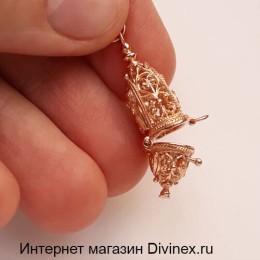 Ладанка золотая на шею Спаситель Владимирская без камней 49840