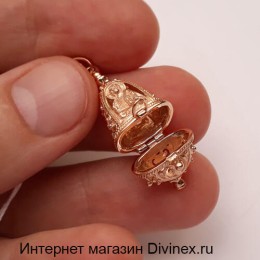 Ладанка золотая на шею Спаситель Владимирская без камней 49840