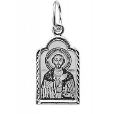 Серебряная подвеска святой Роман 11017